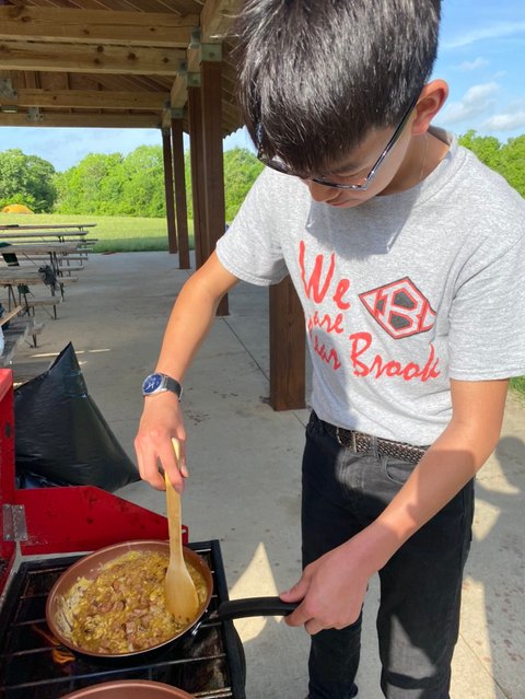 Cooking breakfast