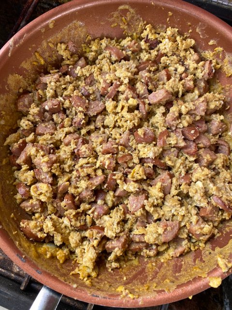 Sausage and eggs